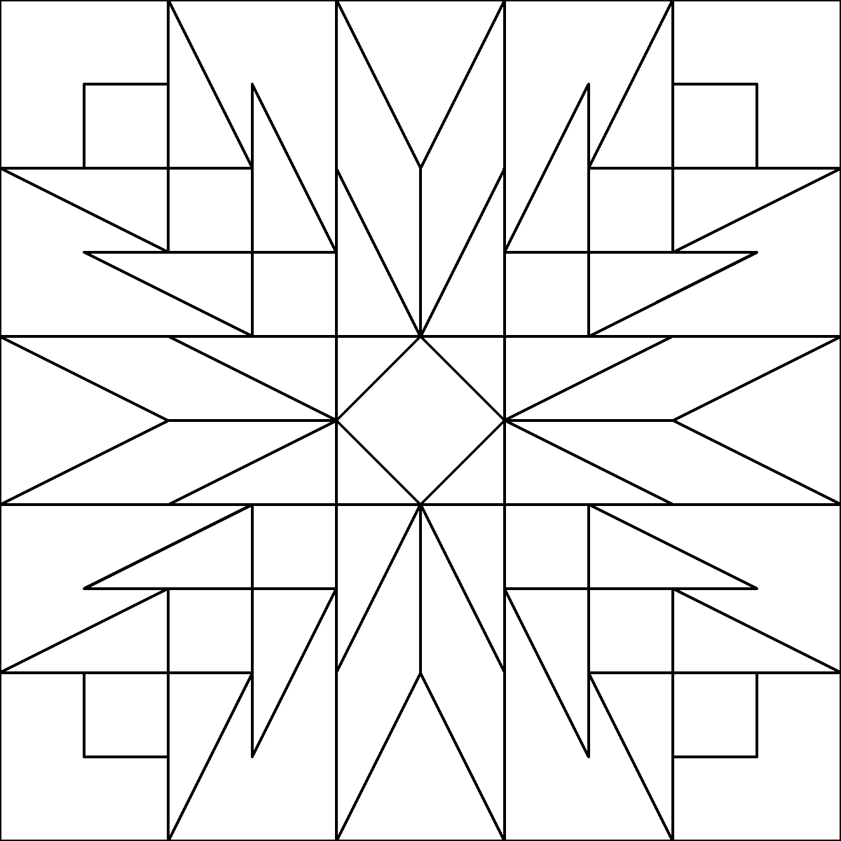 Pattern 30, Grain Cross barn quilt pattern thumbnail